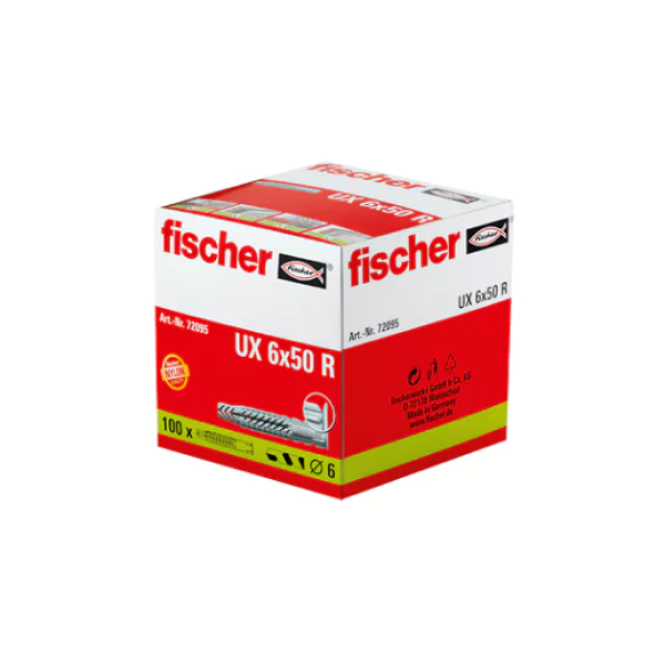Fischer UX 6x50 R Νάιλον Βύσμα με ροδέλα