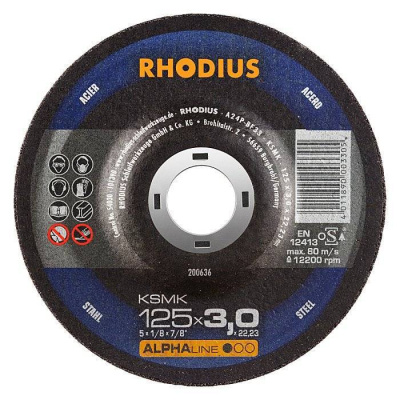 Τροχος Κοπης 125/3,0 Ksmk Σιδήρου          Rhodius