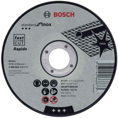 Τροχος Κοπης 125/1,0 standard for Inox       Bosch