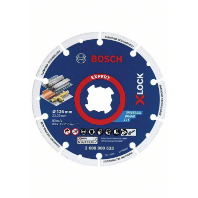 Δίσκος Κοπής Μετάλλων Γ.Τροχ. 125X1,3X22,2 Expert X-Lock Bosch