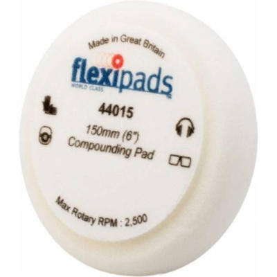 Τροχός Γυαλίσματος Velcro - Σπόγγος 150X50 Σκληρό Λευκό Λείος Flexipads