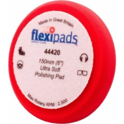 Τροχός Γυαλίσματος Velcro - Σπόγγος 150X50 Μαλακό Λείος Κόκκινο Flexipads
