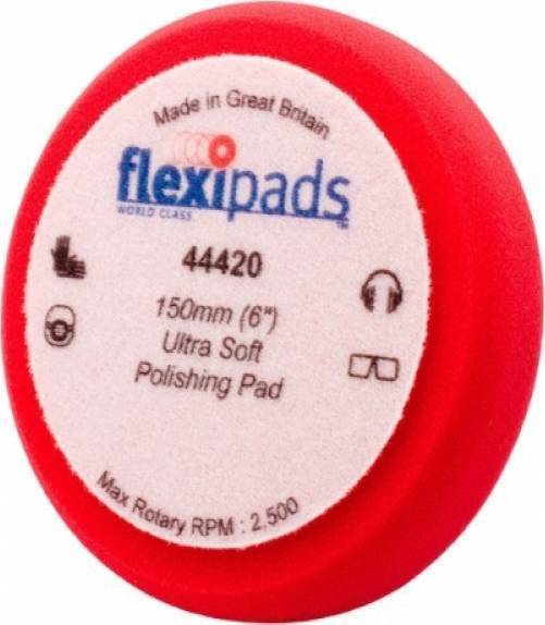 Τροχός Γυαλίσματος Velcro - Σπόγγος 150X50 Μαλακό Λείος Κόκκινο Flexipads