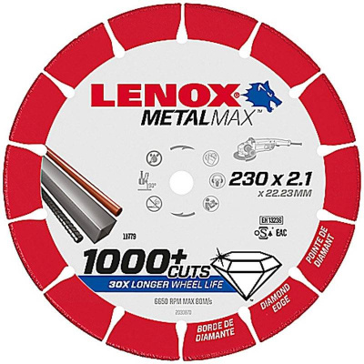 Δίσκος Κοπής Μετάλλων Γ.Τροχ. 230X2,1X22,2 Metalmax        Lenox
