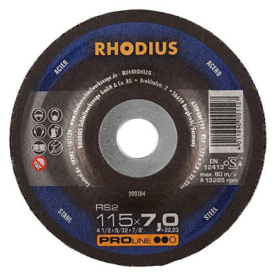 Τροχος Λειανσεως 115/7 Rs2 Σιδήρου Pro(•• )Rhodius