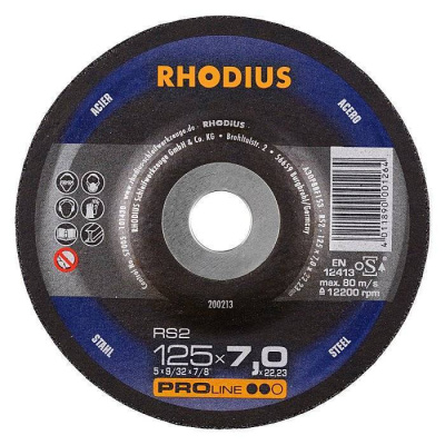 Τροχος Λειανσεως 125/7 Rs2 Σιδήρου Pro(•• )Rhodius
