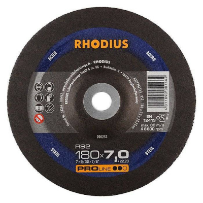 Τροχος Λειανσεως 180/7 Rs2 Σιδήρου         Rhodius