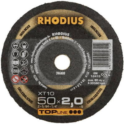 Τροχος Κοπης  50/2,0 Xt10 Inox Top   (D 6) Rhodius